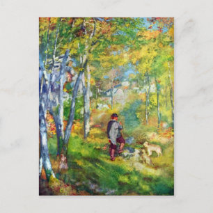 Ung man i Fontainebleau-skogen av Renoir Vykort