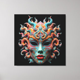 Ung Medusa - Psykedelisk mytologi konst t-shirt Canvastryck