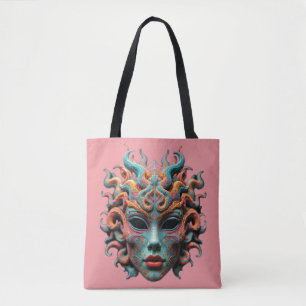 Ung Medusa - Psykedelisk mytologi konst T-shirt Tygkasse