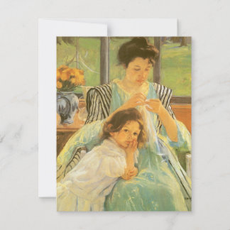 Ung Mor som syr av Mary Cassatt, Vintage konst