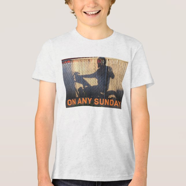 Ung motorcykelentusiast t shirt (Framsida)