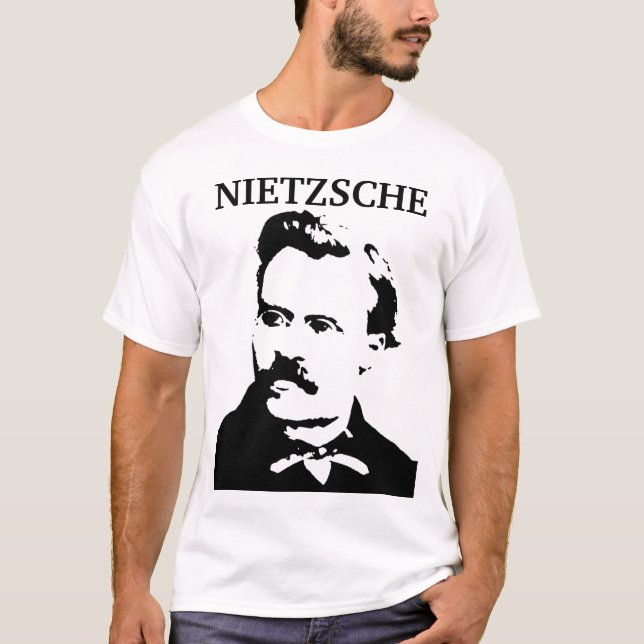 Ung Nietzsche monokrom Tee Shirt (Framsida)