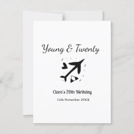 Ung och tjugo äventyrlslysten födelsedag lägg till vykort