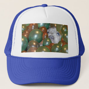Ung personal som Gömmer i ballonger Keps