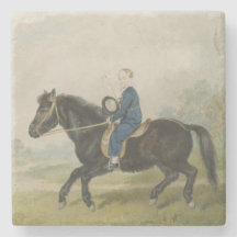 Ung pojke som rider på en ponny (av Penry Williams