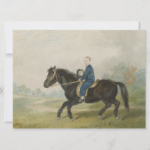 Ung pojke som rider på en ponny