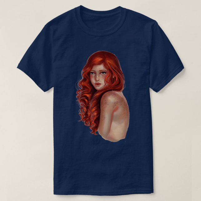 Ung redhårig flicka t shirt (Design framsida)