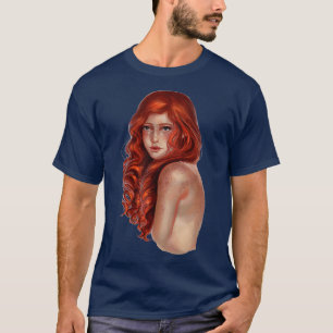 Ung redhårig flicka t shirt
