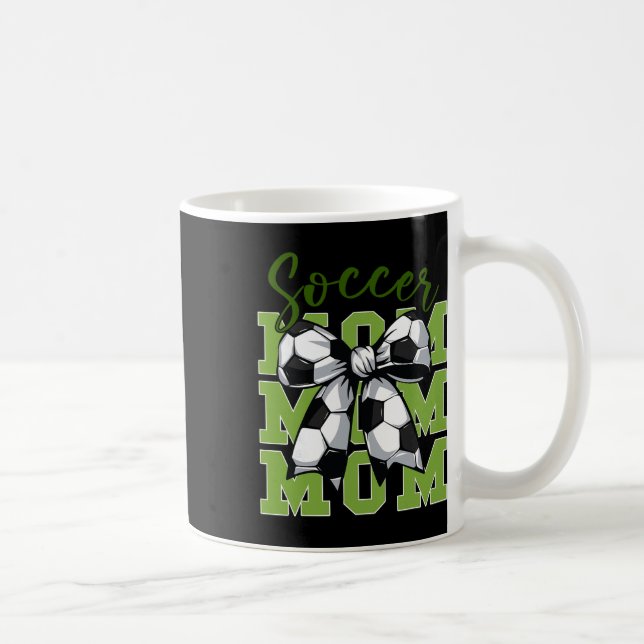 Ung soccer mamma coquette bow söt syster småbarn  kaffemugg (Höger)