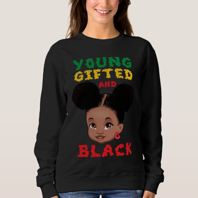 Ung svart afrikansk flicka småbarn t shirt (Framsida)