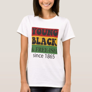 Ung Svart Fri-ish Sedan 1865 Svarta Historik Månad T Shirt