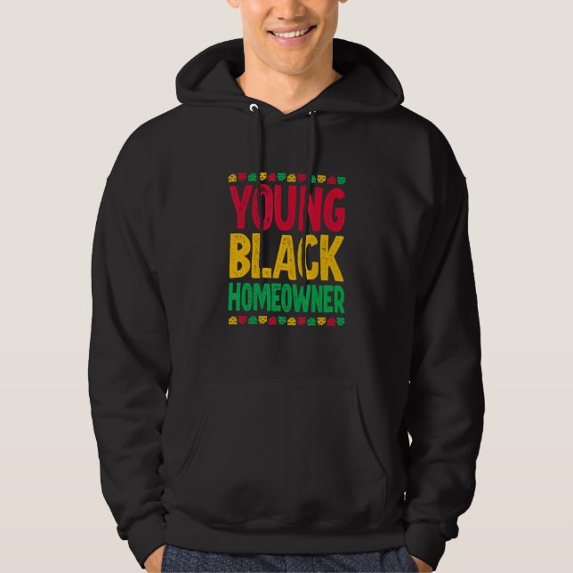 Ung svart husägare 2 hoodie (Framsida)