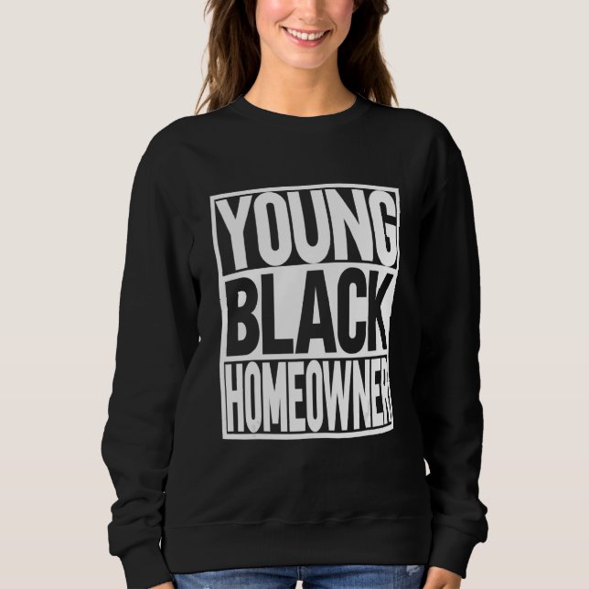Ung svart husägare t shirt (Framsida)