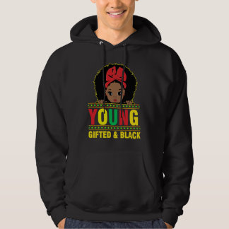 Ung svart liten svart drottning melanin flicka hoodie