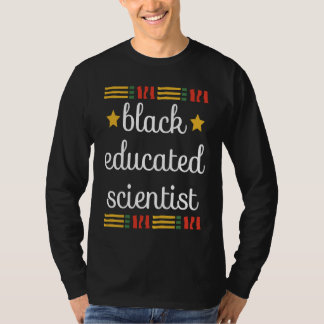 Ung svart och utbildad afrikansk forskare svart H T Shirt