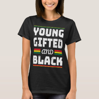 Ung svart, svart, magisk och svart historia t shirt