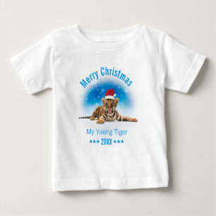 Ung tigergåva för god jul t-shirt