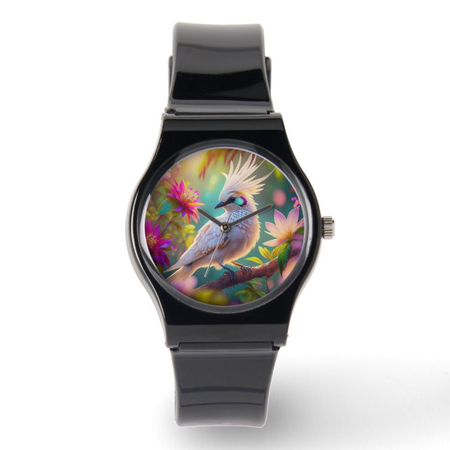 Ung tofsduva fantasi fågel armbandsur (Framsida)