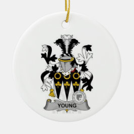 ung vapensköld julgransprydnad keramik