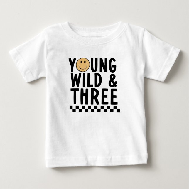 Ung Vild och 3:e födelsedagshyttring T Shirt (Framsida)
