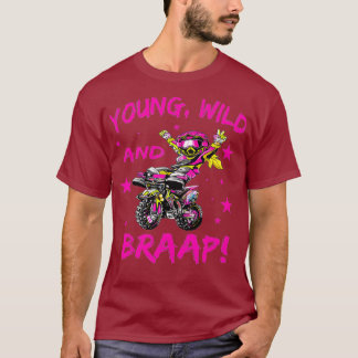 Ung Vild och Braap för Dirt Bike Girls T Shirt