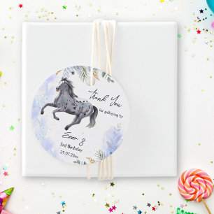 Ung vild och gratis galloping Appaloosa-födelsedag Gåvor Etiketter