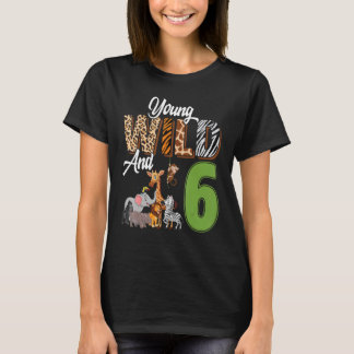 Ung Vild och sex år gammal 6e-födelsedagshägel Saf T Shirt
