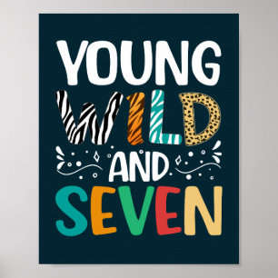Ung Vild och sju ynkliga 7:e Birthday Boy Girl Poster