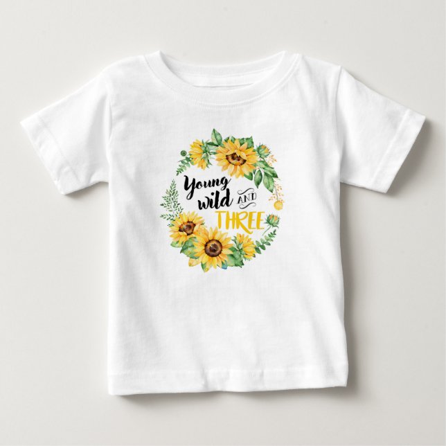 Ung vild och T-tröja tre Tee Shirt (Framsida)