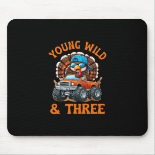 Ung Vild Och Tre 3-årsdag Monster Truck Tu Musmatta