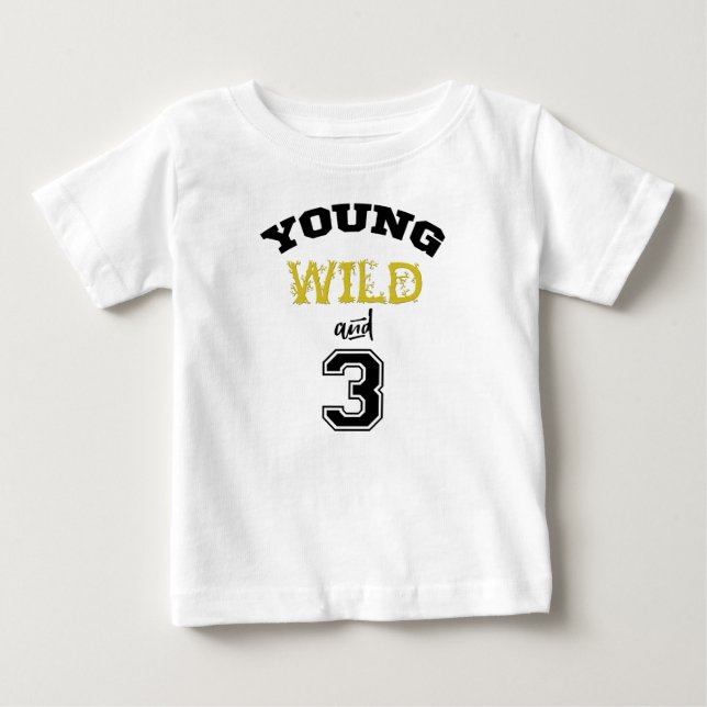 Ung vild och tre t shirt (Framsida)