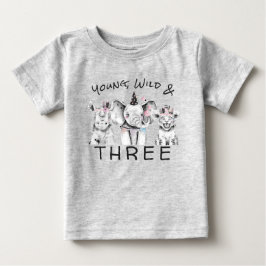 Ung Vild och tre | Tredje födelsedagen T Shirt
