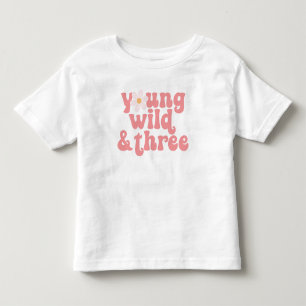 Ung Vild Tre Daisy 3-årsdag T Shirt