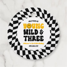 Ung vild & tre retro tredje 3-års födelsedagsfest