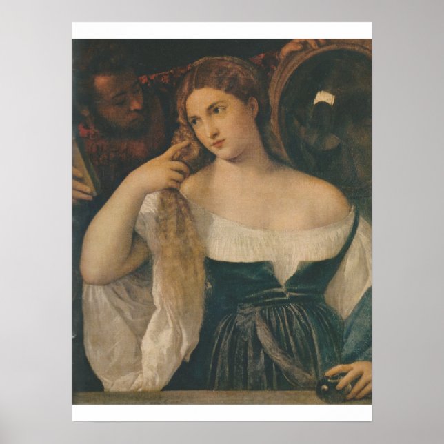 UNG WOMN PÅ HENNES TOILET C. 1513 TITIAN-POSTER POSTER (Framsidan)