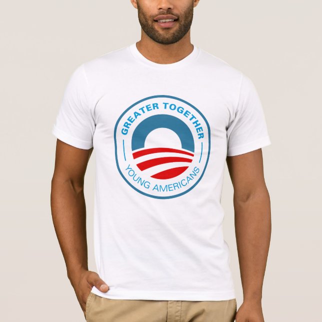 Unga amerikaner för Obama 2012 T-shirt (Framsida)