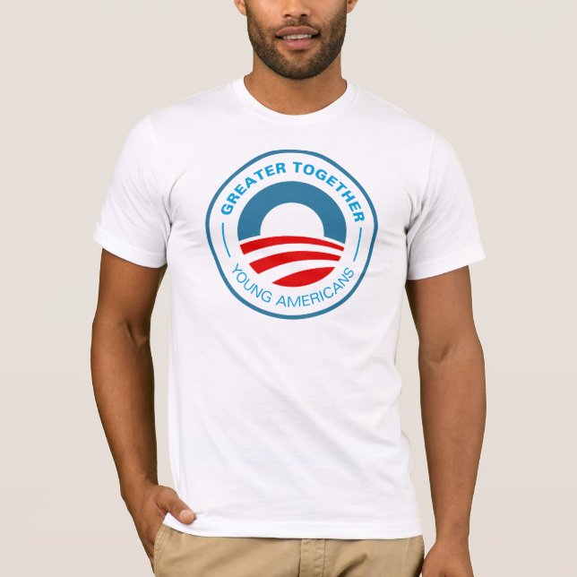 Unga amerikaner för Obama T-shirt (Framsida)