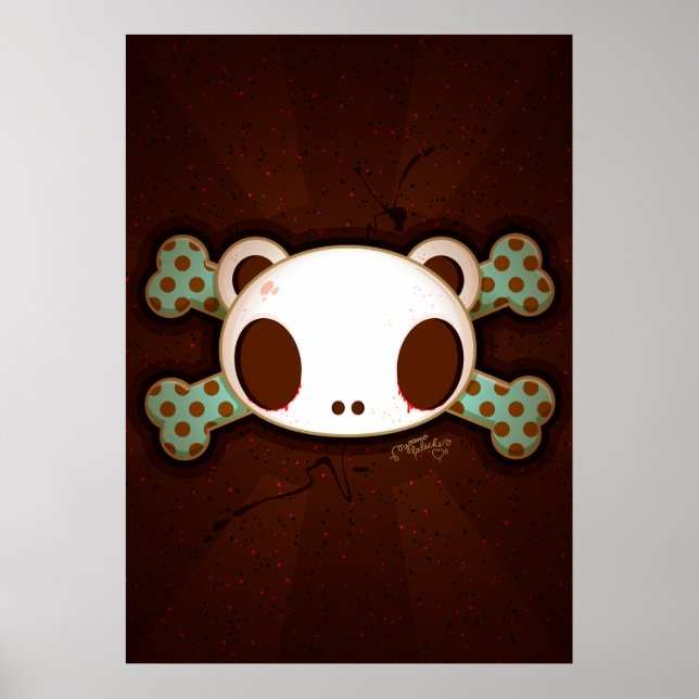 Unga Amo La Leche "Panda Skull" Poster (Framsidan)