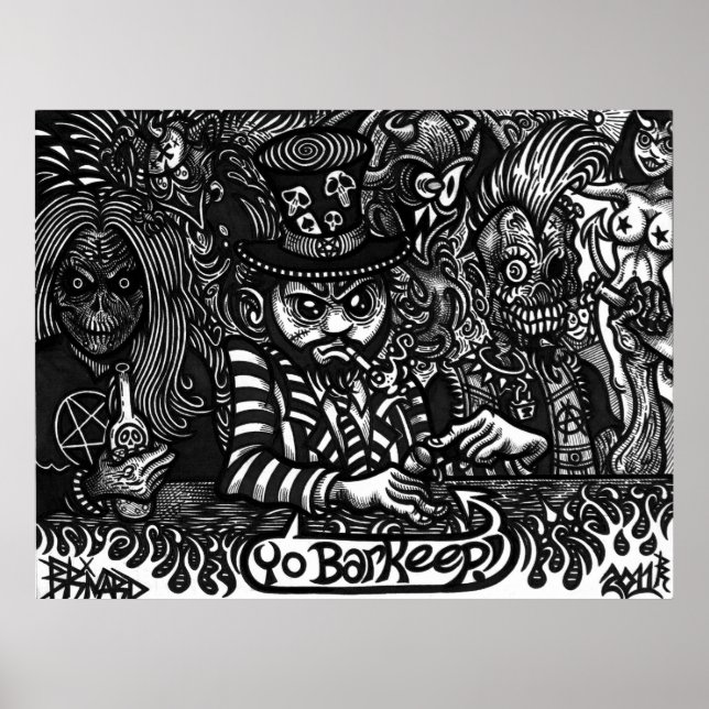 "Unga BarKeep!" Poster (Framsidan)