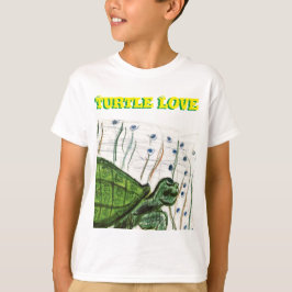 Unga barn i Turtle Kärlek T Shirt