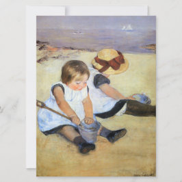 Unga barn som spelar på stranden (Mary Cassatt) Kort