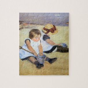 Unga barn som spelar på stranden (Mary Cassatt) Pussel