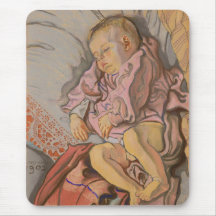 Unga barn sover på en Pillow