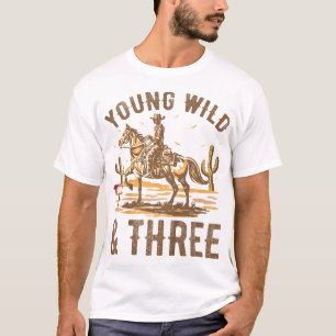 Unga barn Vild och tre års Western ungdom T Shirt