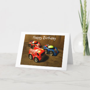 UNGA BARNS BIRTHDAY - TÄVLA CAR HÄLSNING KORT