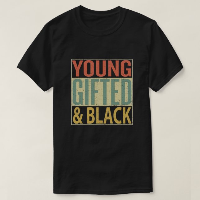 Unga begåvade och svarta Essential T Shirt (Design framsida)