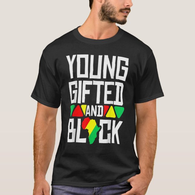Unga begåvade och svarta Pridet Afrikas svarta his T Shirt (Framsida)
