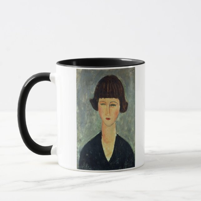 Unga Brunett, 1917 (olja på kanfas) Mugg (Vänster)