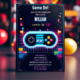 Unga Coolor i barnspel upp till 10:e födelsedagen Inbjudningar