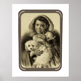 Unga Dam med uppdelad utskrift, Poster Pappert (pr